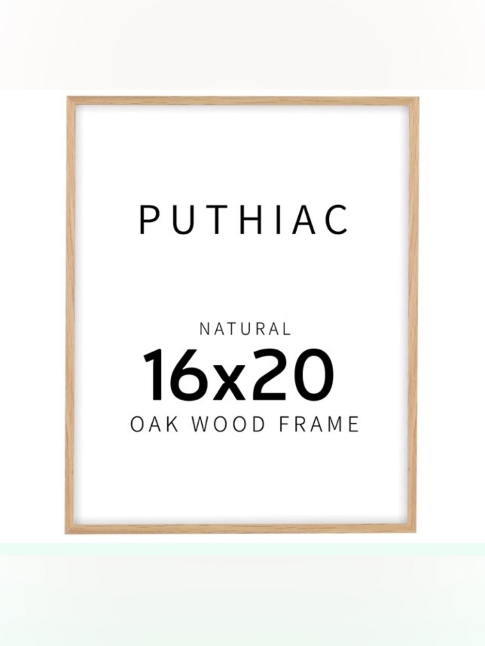 Natural OAK Wood Frame with Plexiglass Front 16x20”
